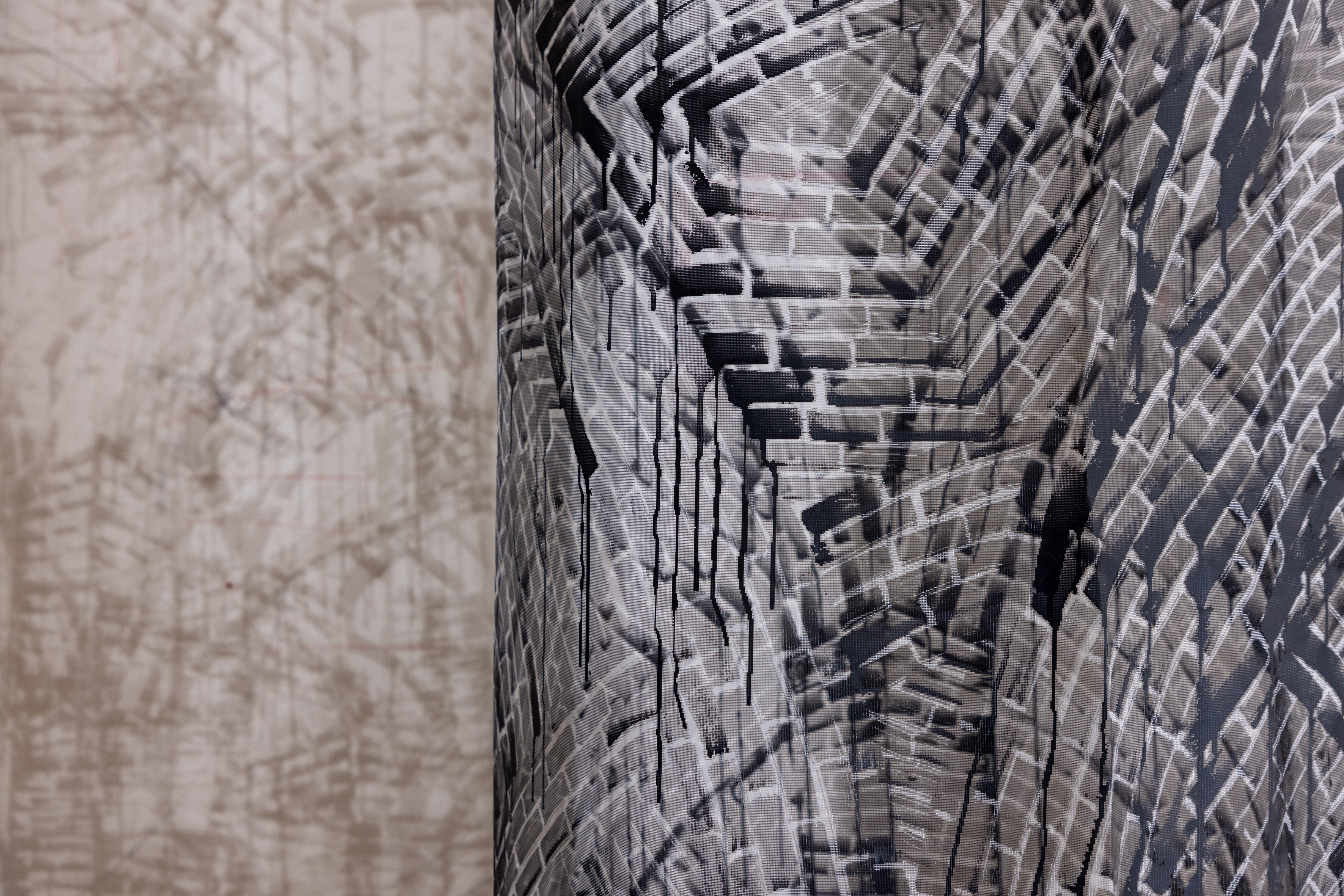 Atefeh Majidi Nezhad, Revision/ Zero-G Columns, Art Walk 2026 © Patty Neu