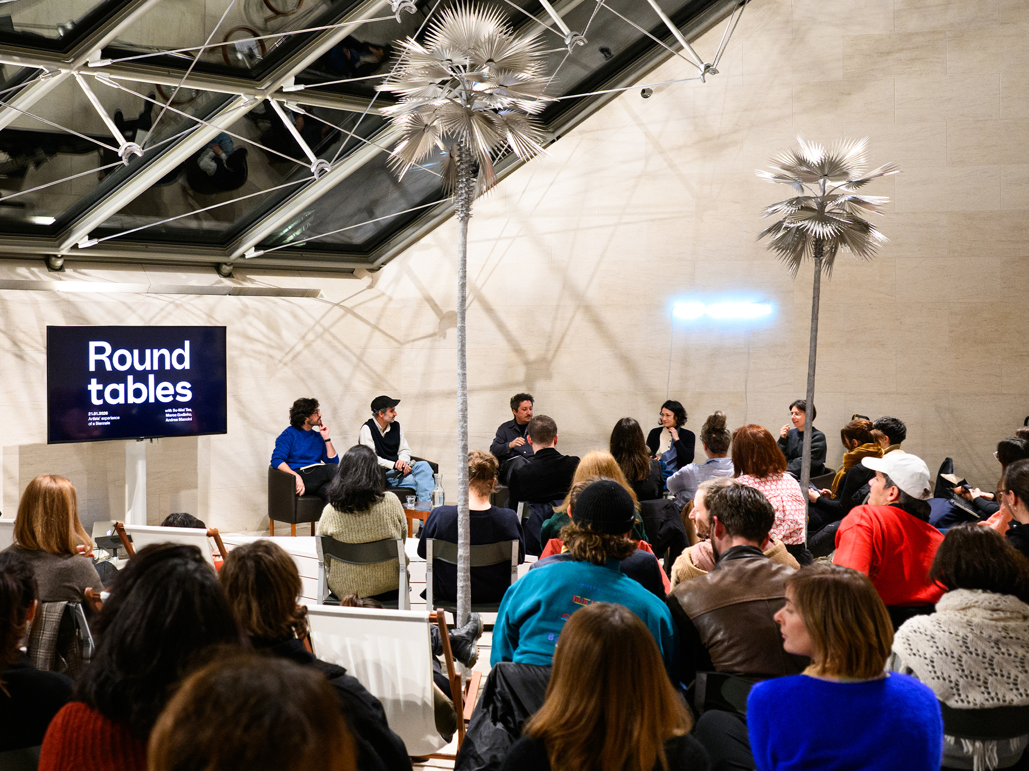 Roundtables, Artists’ experience of a Biennale 21.01.2026, Mudam Luxembourg Musée d’Art Moderne Grand Duc Jean in partnership with Casino Luxembourg Forum d’art contemporain Photo Gilles Kayser
