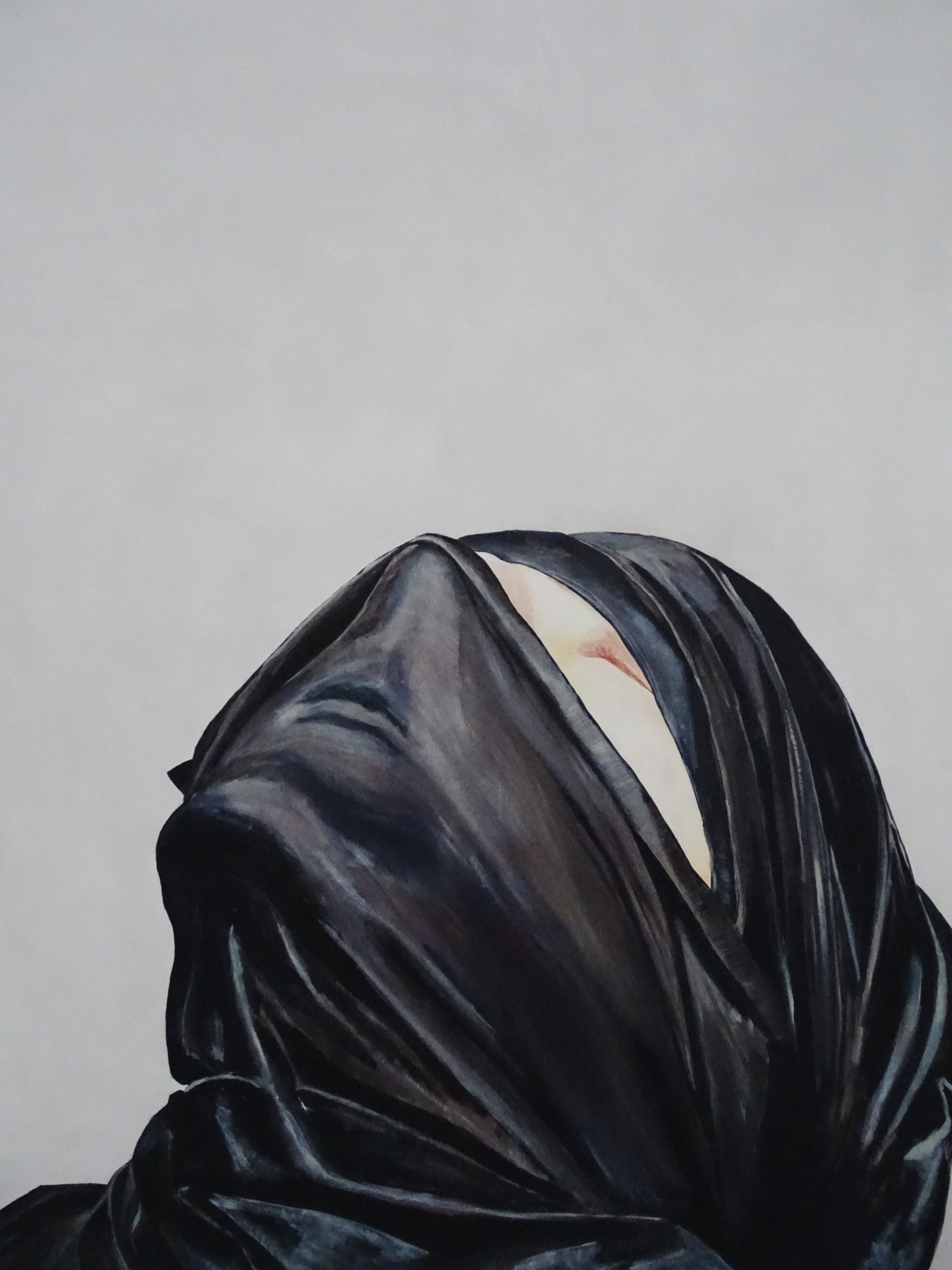 Aurélie Jouanen, série Sam se noyant (Ceux qui errent), 2024-2025, Peintures à l’huile, 125 x 158 et 216 x 153 cm Photo : Matteo Pereira