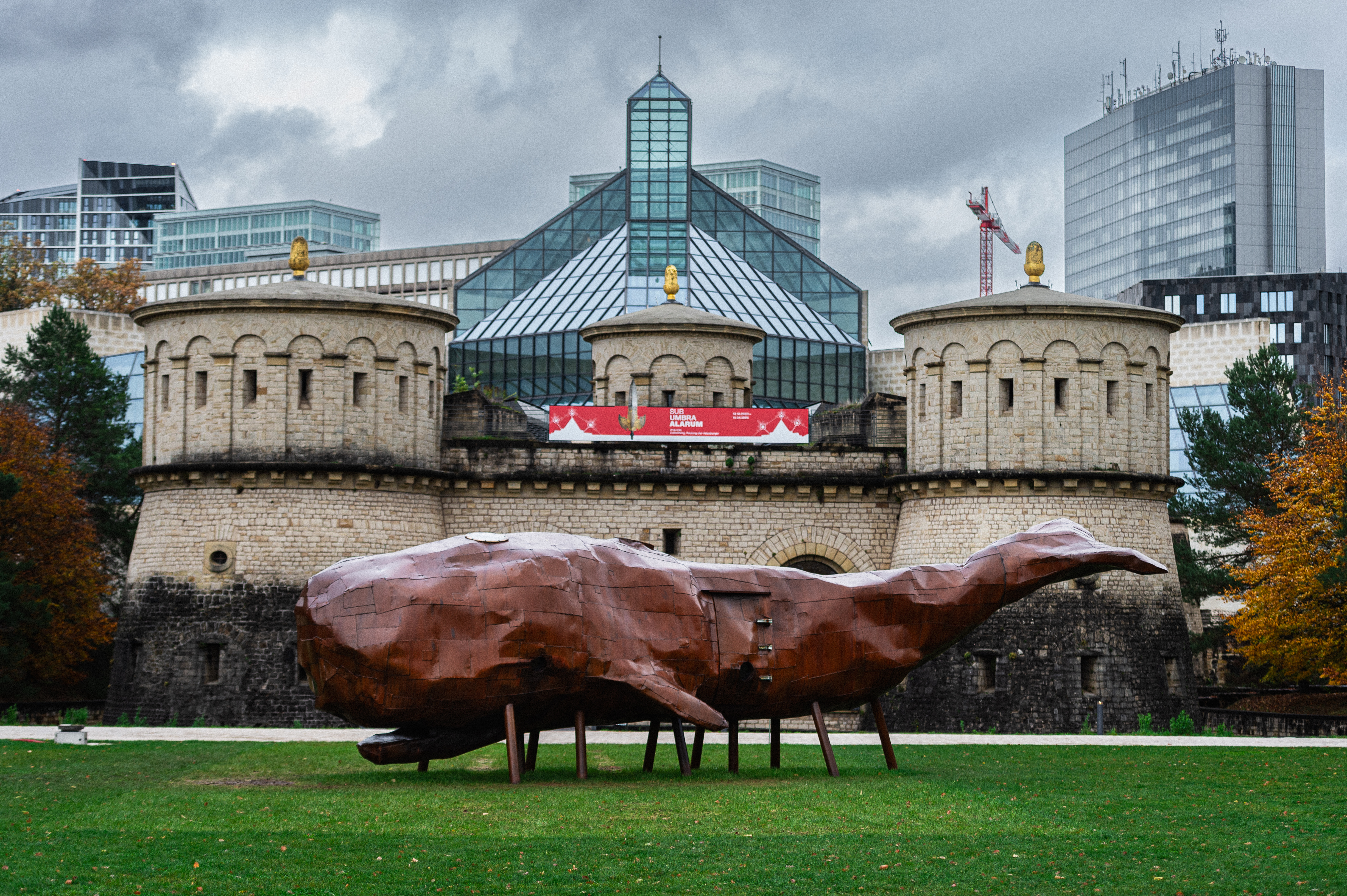 Rebellion by Atelier Van Lieshout, The Whale, 2022, Luxembourg Art Week Art Walk 2023 © Mike Zenari