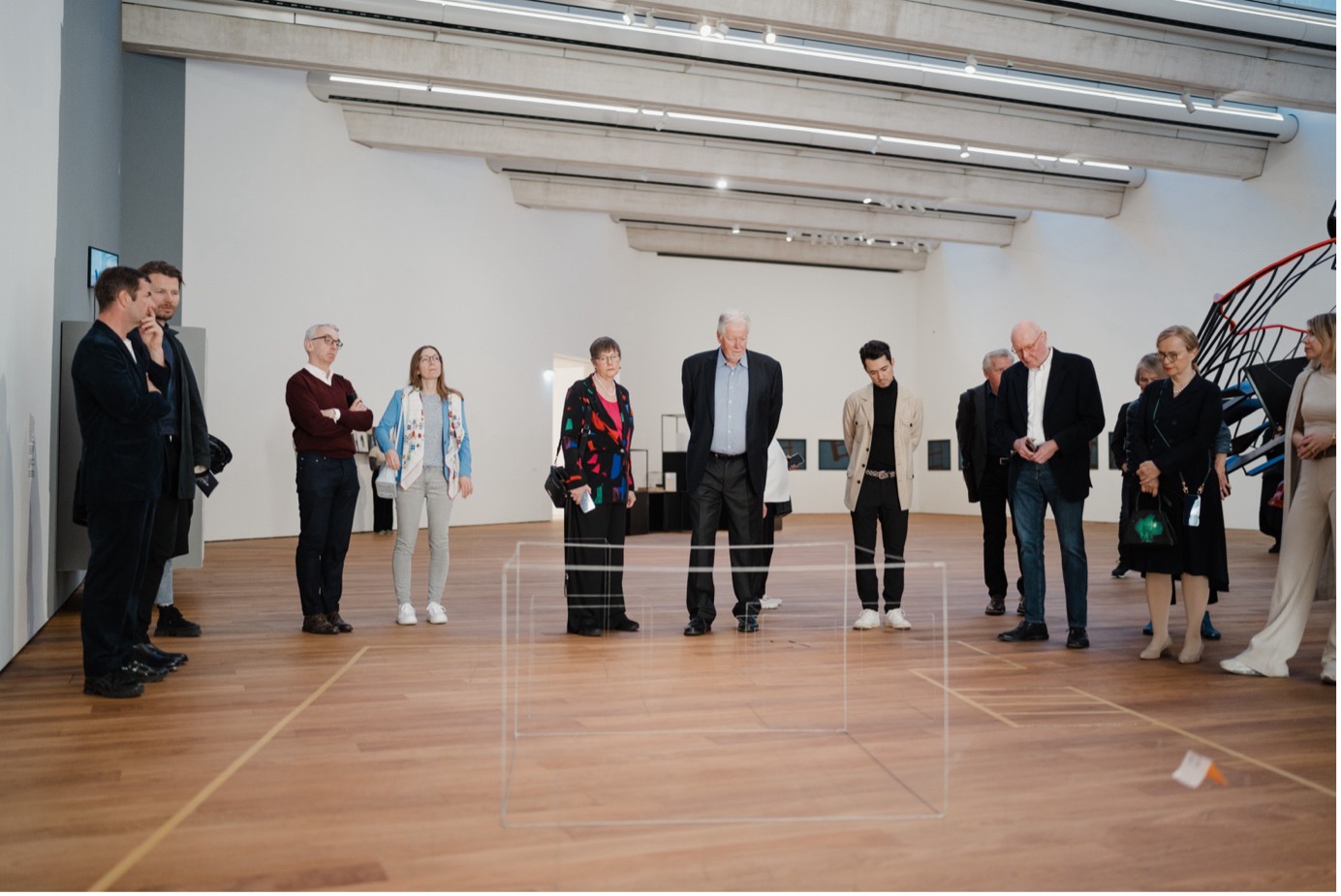 Visit of the exhibition ‘Radio Luxembourg- Echoes across borders’, Mudam Luxembourg. Photo- Marion Dessard © Mudam Luxembourg