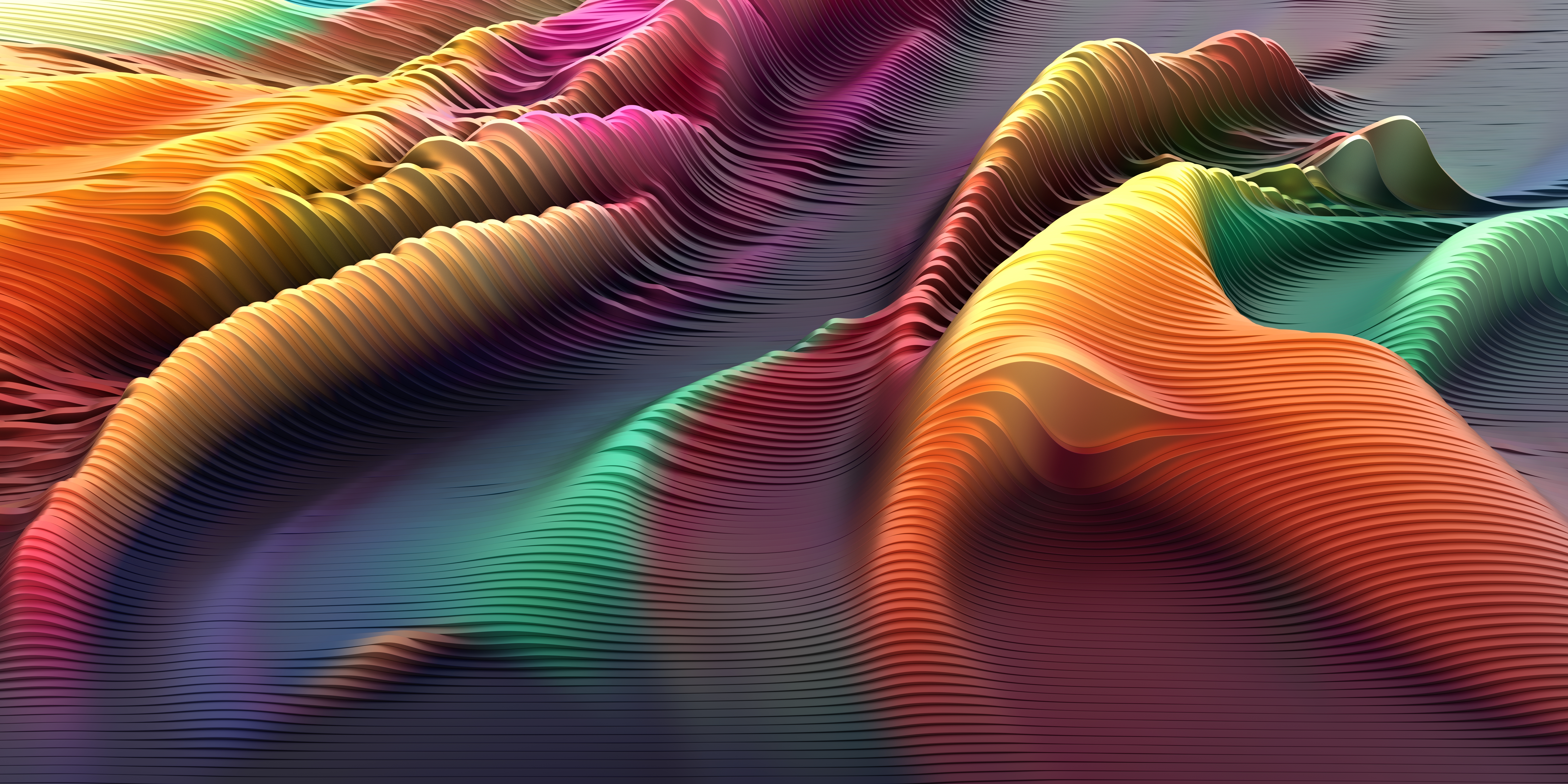 3D Abstract Luxury Background With Colorful Ribbons © CMS