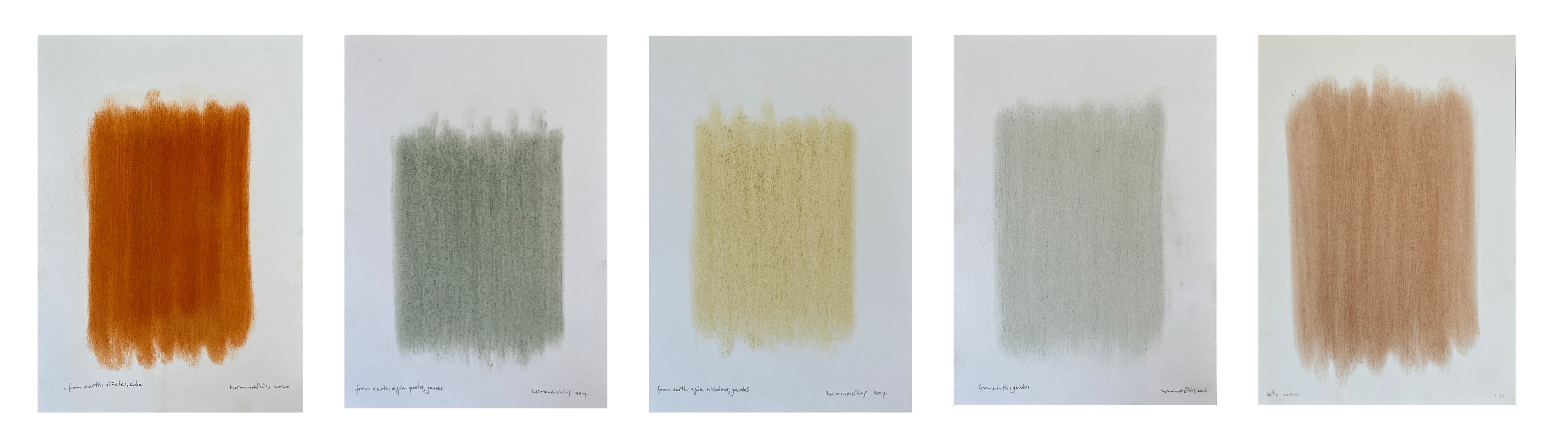 Variation Of Different Earth Rubbings All 312 225 3 Cm Studio Herman De Vries