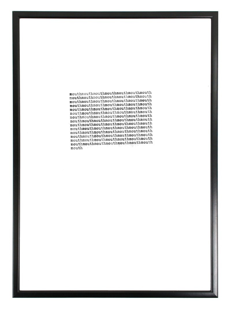 Simon Nicaise, Untitled, d'après Carl André, 2016, Encre sur papier, 29 x 21 cm